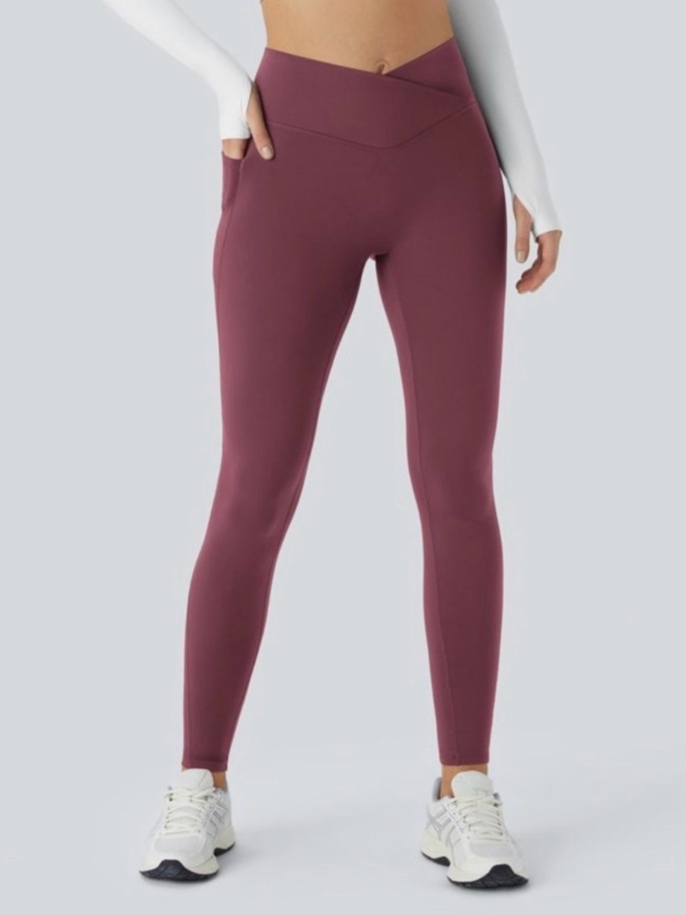 Patitoff™ Pet Hair Resistant Crossover Pocket Casual Leggings